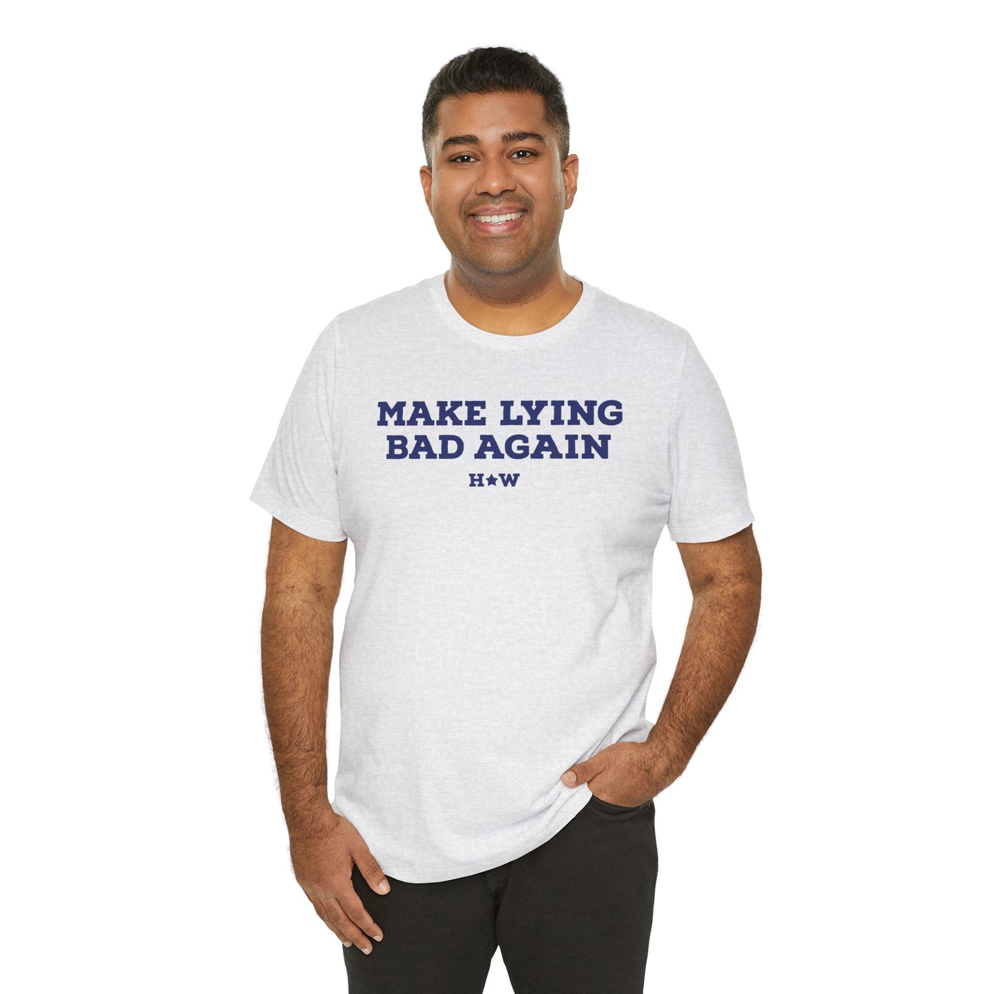 Make Lying Bad Again Harris Walz Unisex Short Sleeve Tee